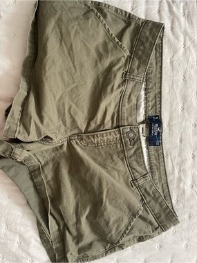 Hollister Olive Utility Cotton Shorts